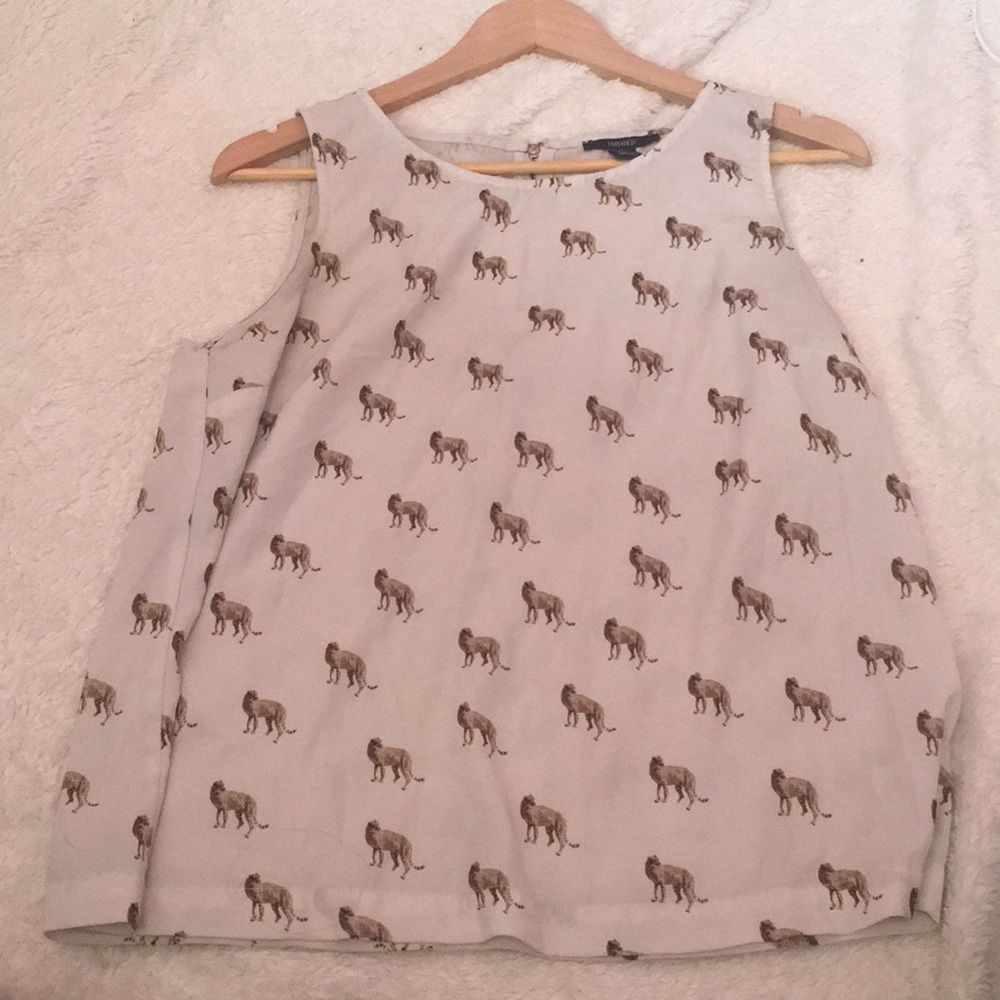 Silky cheetah tank top